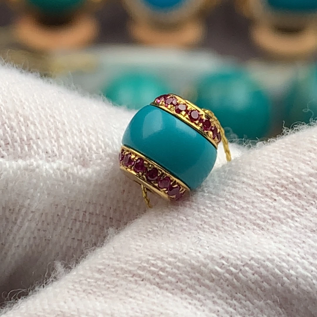 绿松石18K金镶嵌绿松石