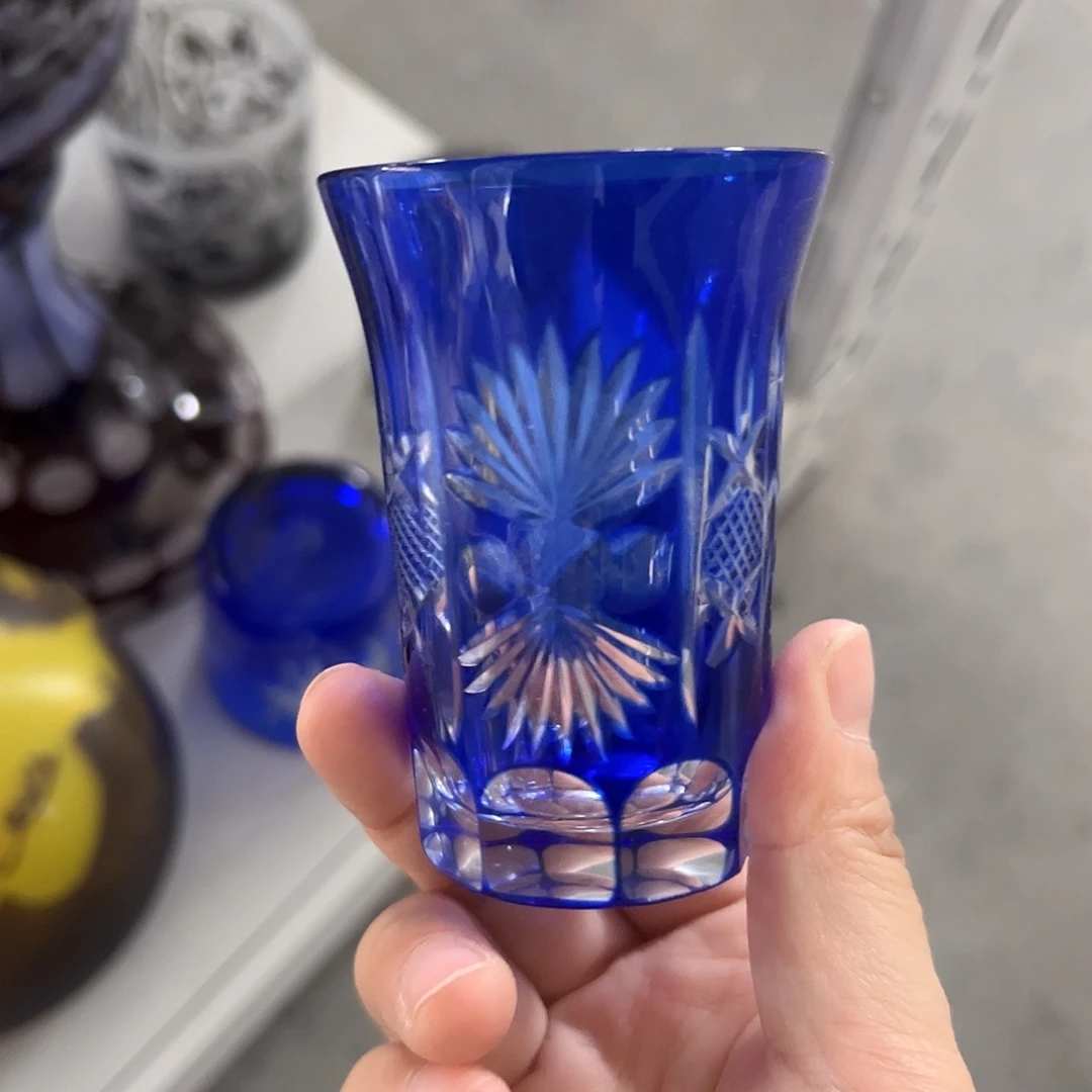 水晶玻璃平底款微瑕一个