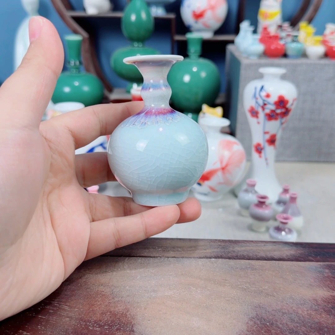 陶瓷手工小花器摆件