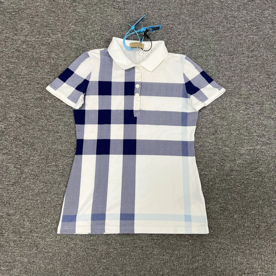 99新 BURBERRY/博柏利 burberry 格纹短袖 polo xs