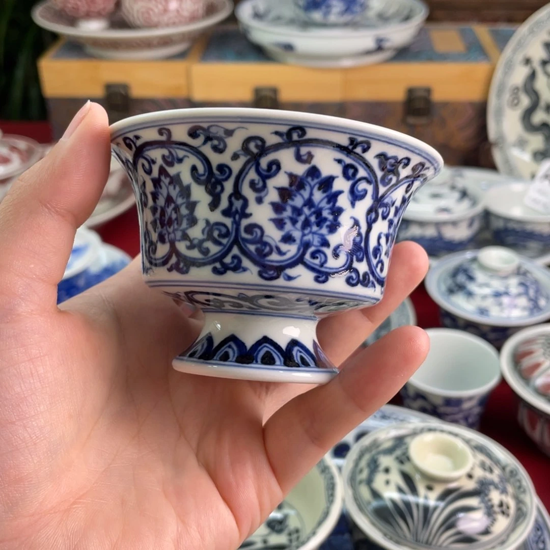 大*11景德镇青花微瑕缠枝莲