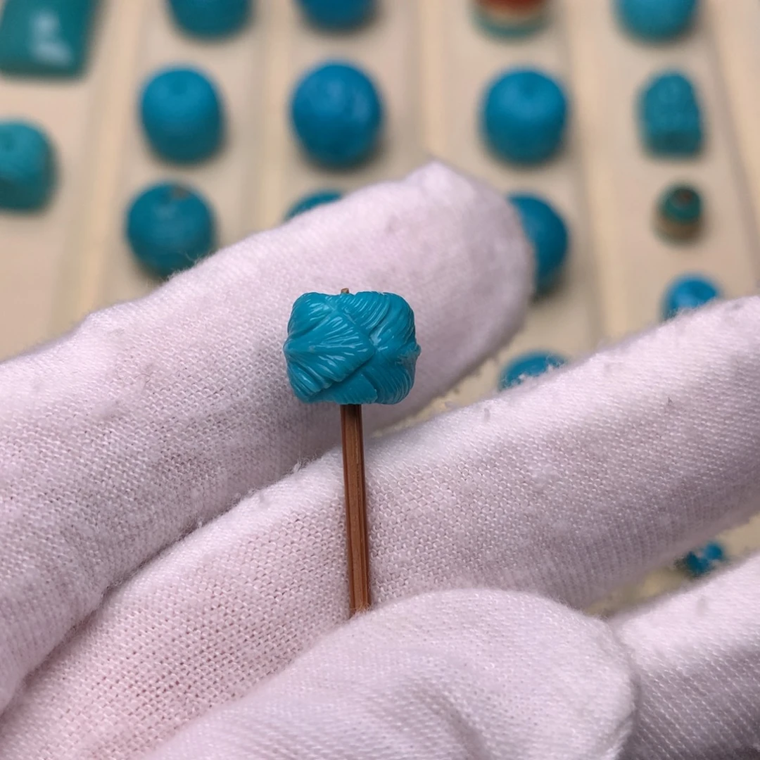 绿松石未镶嵌绿松石羽毛10.1