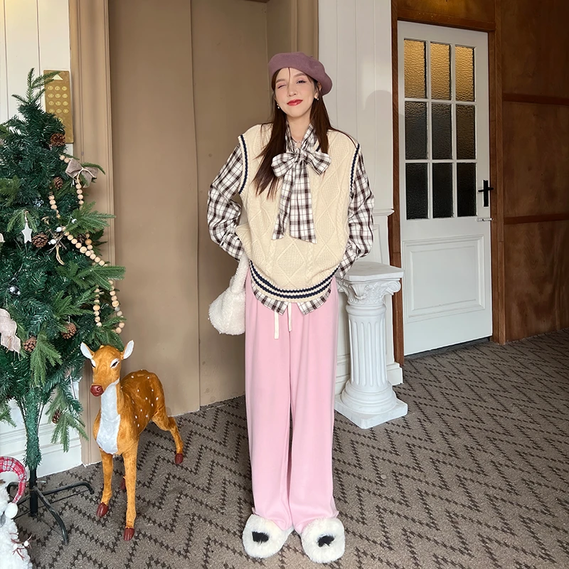 【C】简约休闲百搭澳绒糯米裤 0267