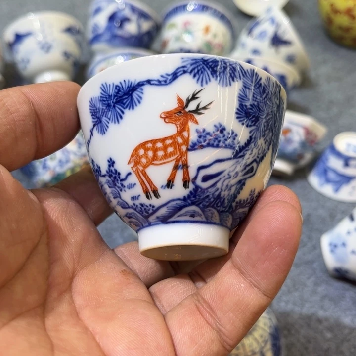 纯手绘精品盖碗杯