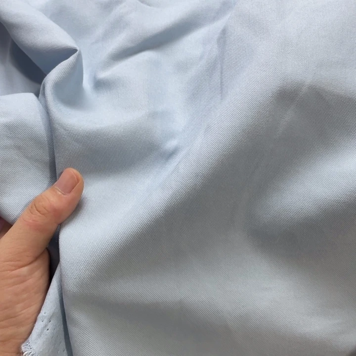 天丝（莱赛尔纤维）浅蓝色天丝亚麻2