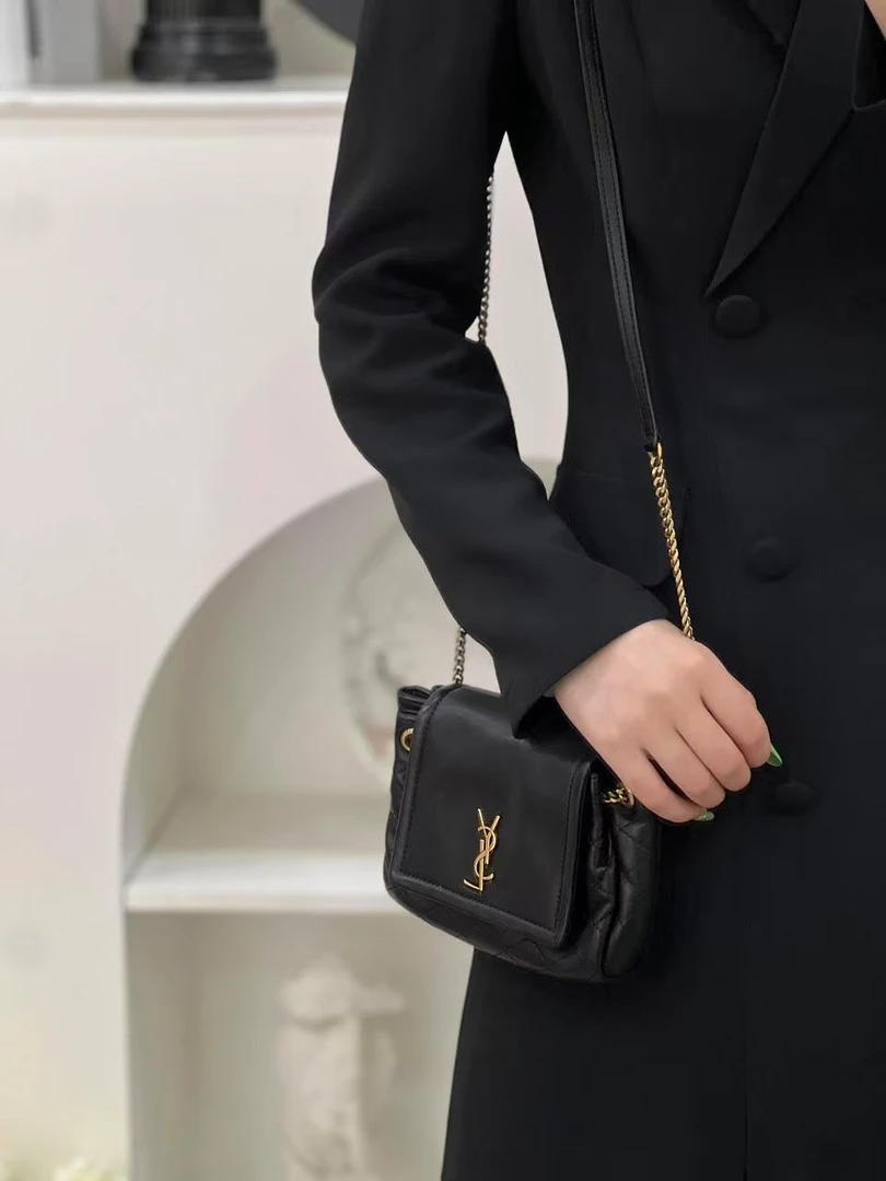 99新 YSL/圣罗兰 nolita 黑金/无公价/优品