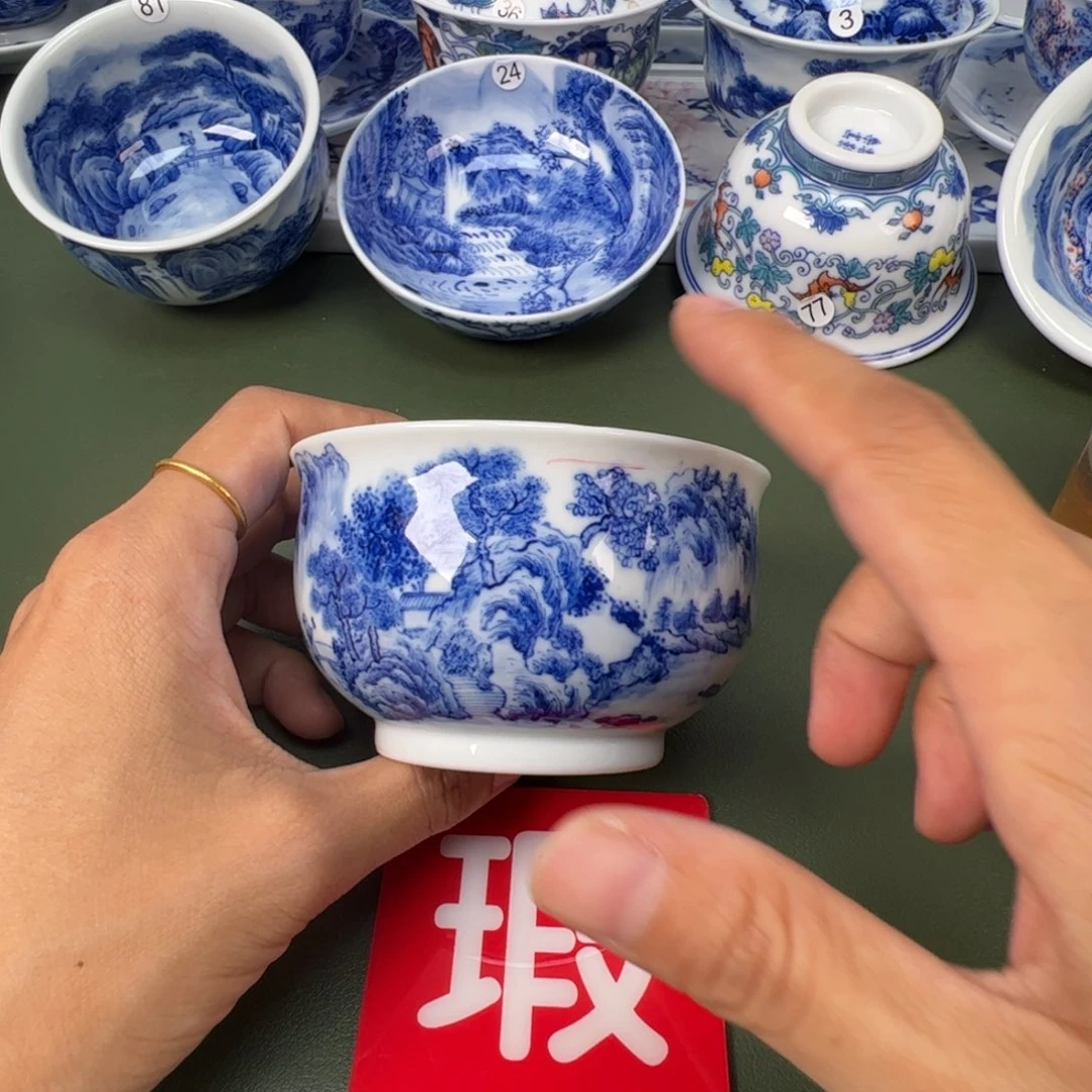 景德镇纯手工纯手绘茶具木木28