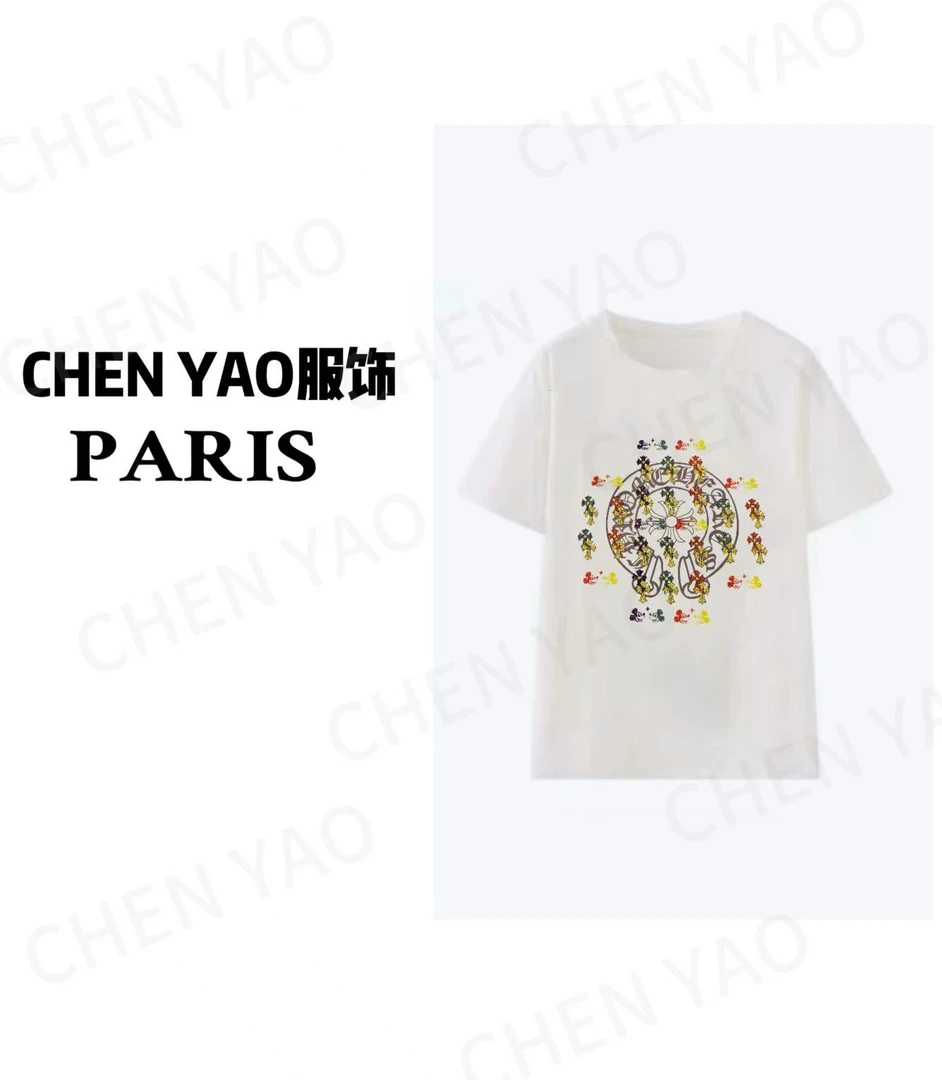 【糖果克克】ss25年新款 重工水钻手工彩绘工艺 时尚高级短袖百搭