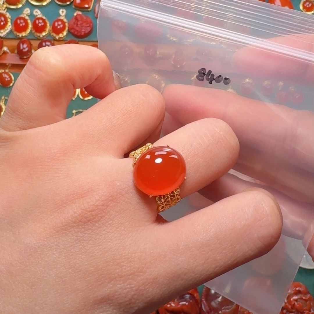 南红玛瑙南红银S925镶嵌