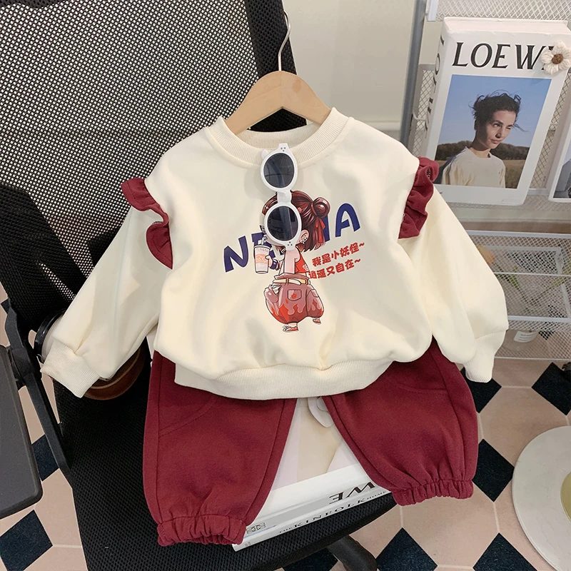 【米家原创】哪吒衣服女童套装秋装2025新款洋气儿童卫衣两件套春秋