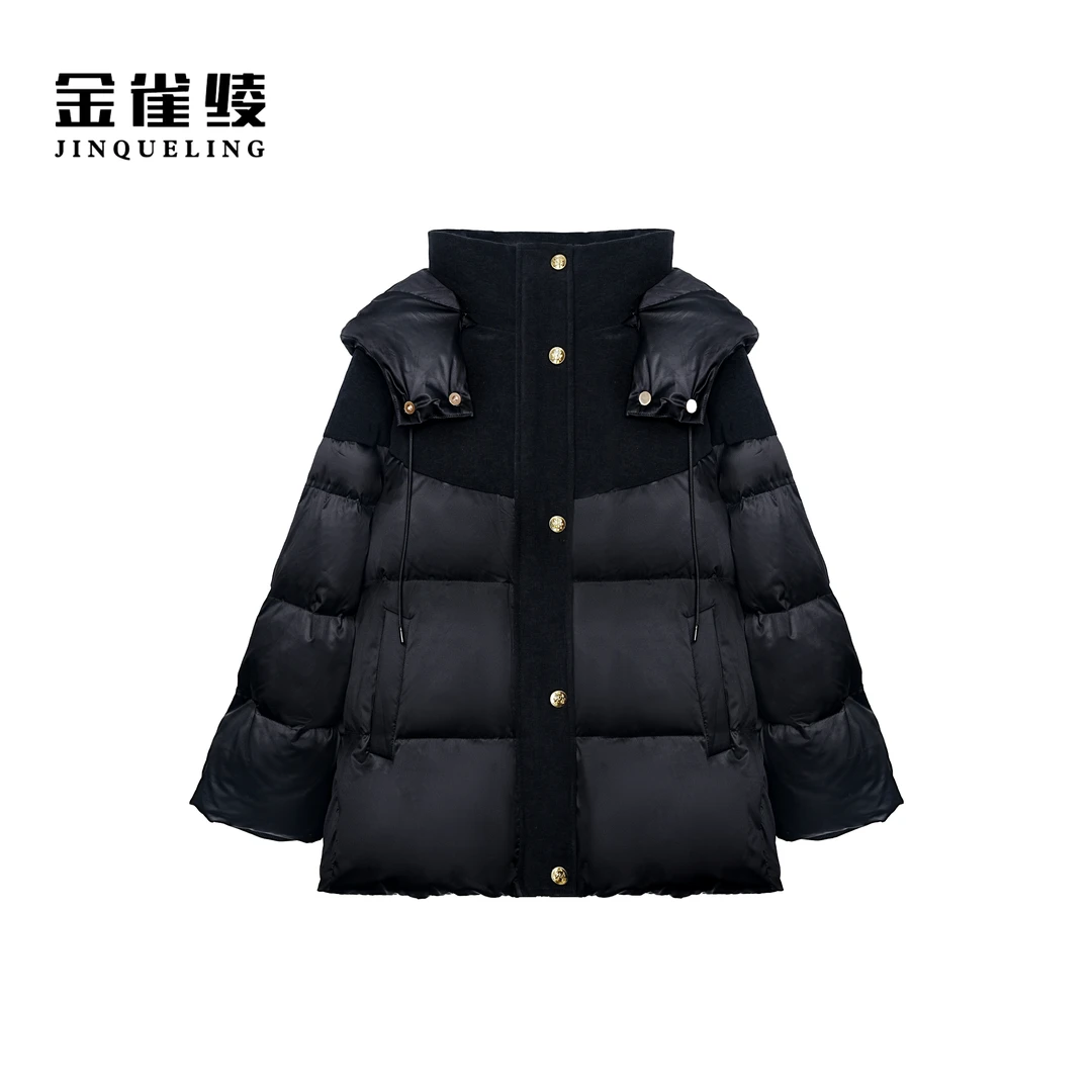金雀绫【黑天鹅殿下】95白鹅绒轻奢潮流加宽加大羽绒服SZA4YT725