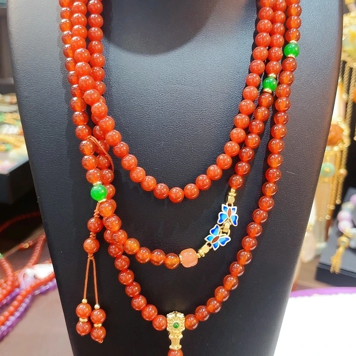 玛瑙/玉髓颈饰未镶嵌斜挎