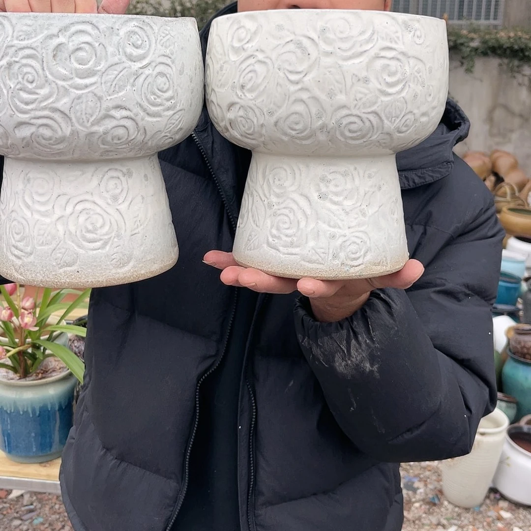 红陶杨杨花盆0225-1167