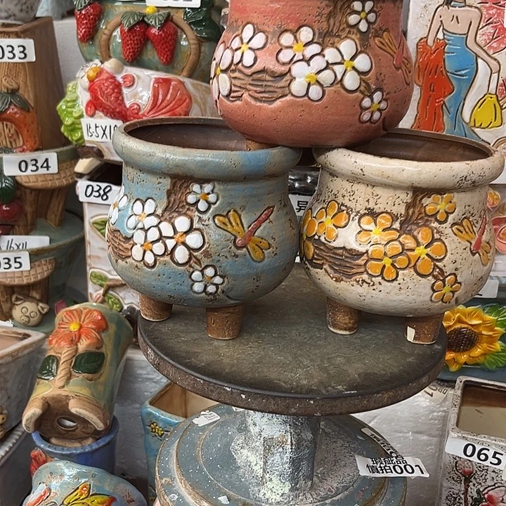 粗陶材质多肉花盆