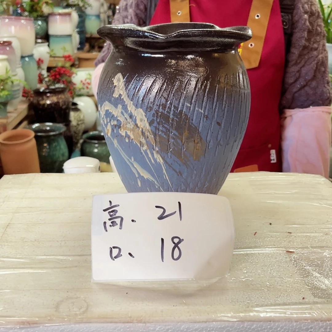 紫砂花盆高度21口径18