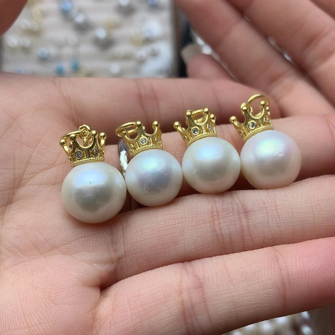 淡水珍珠12-13未镶嵌a84吊坠