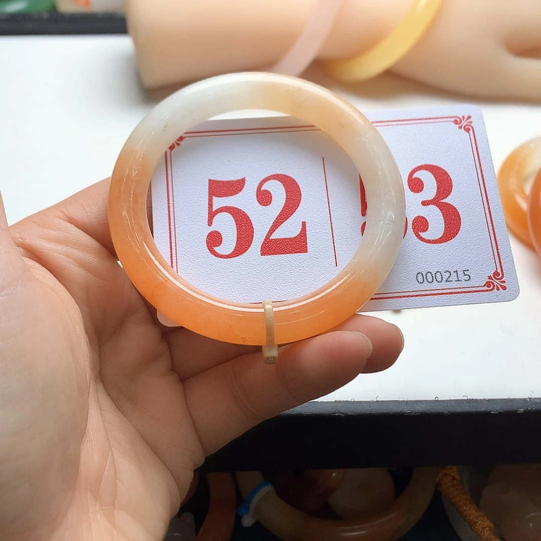 未镶嵌石英质玉（黄龙玉）手镯꧁****