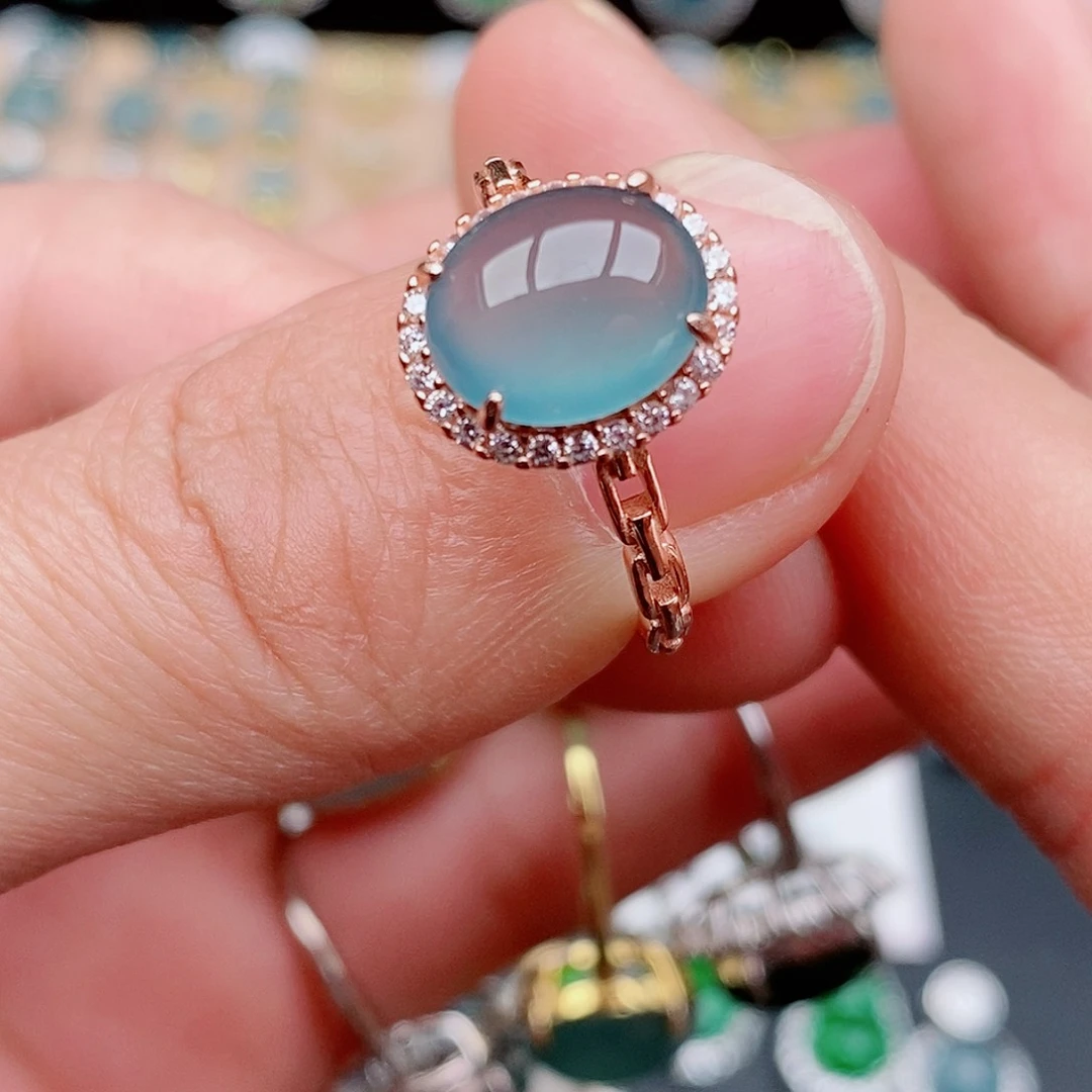 银S925镶嵌戒指翡翠