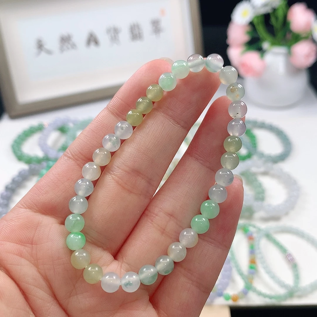 翡翠未镶嵌手链手链5.6mm