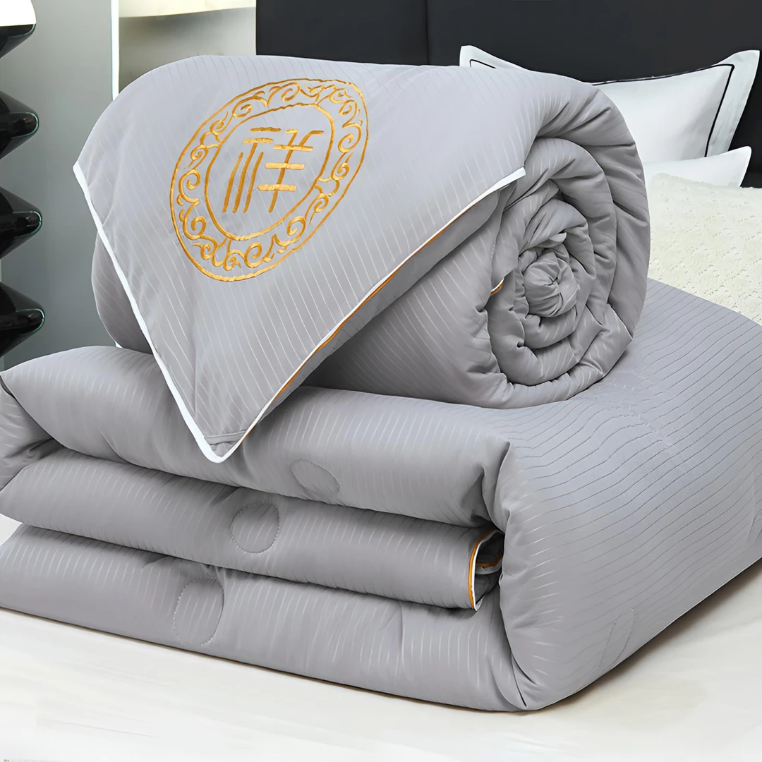 桑蚕丝拉链款子母被加厚保暖冬季冬被棉被春秋被家用单人双人被芯