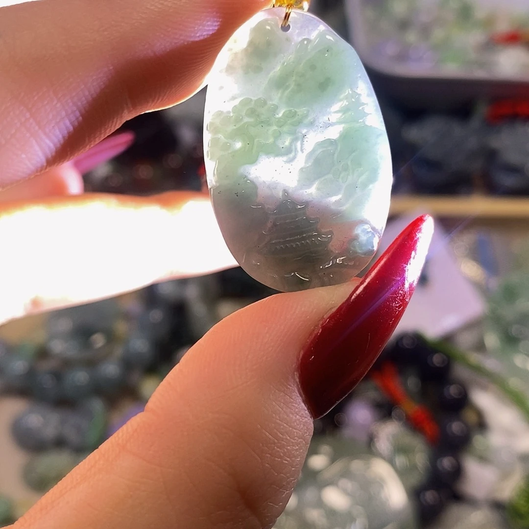 颈饰未镶嵌翡翠天然翡翠