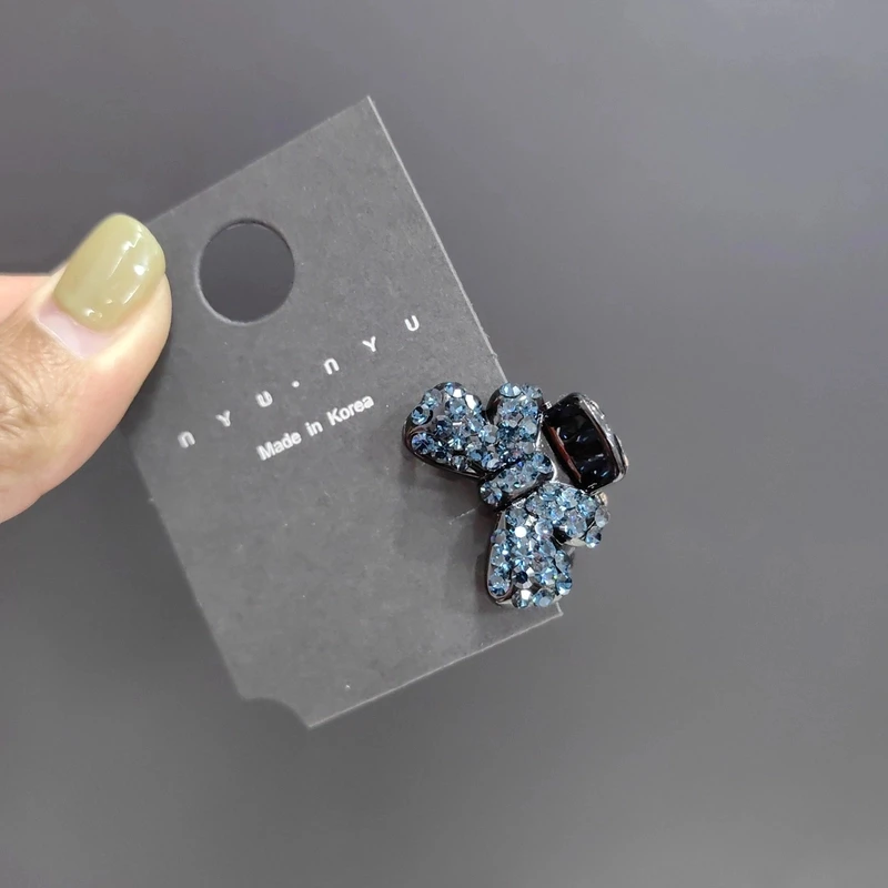 韩国施华水晶小抓夹蝴蝶抓夹刘海小夹时尚精致韩版发夹网红款发夹