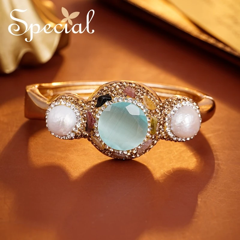 special 碧玺淡水珍珠小众优雅精致气质手镯女 空灵音韵