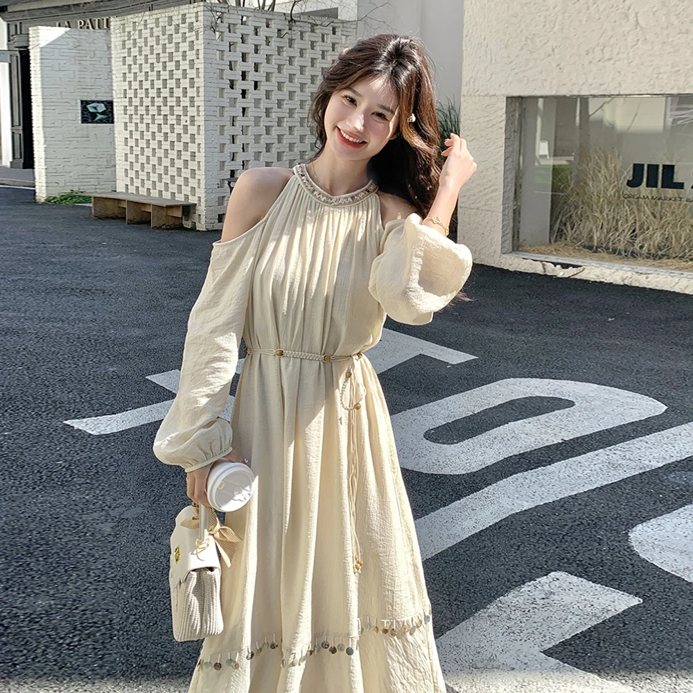 长袖2025年秋季女装女士精品连衣裙RF1D078-6829