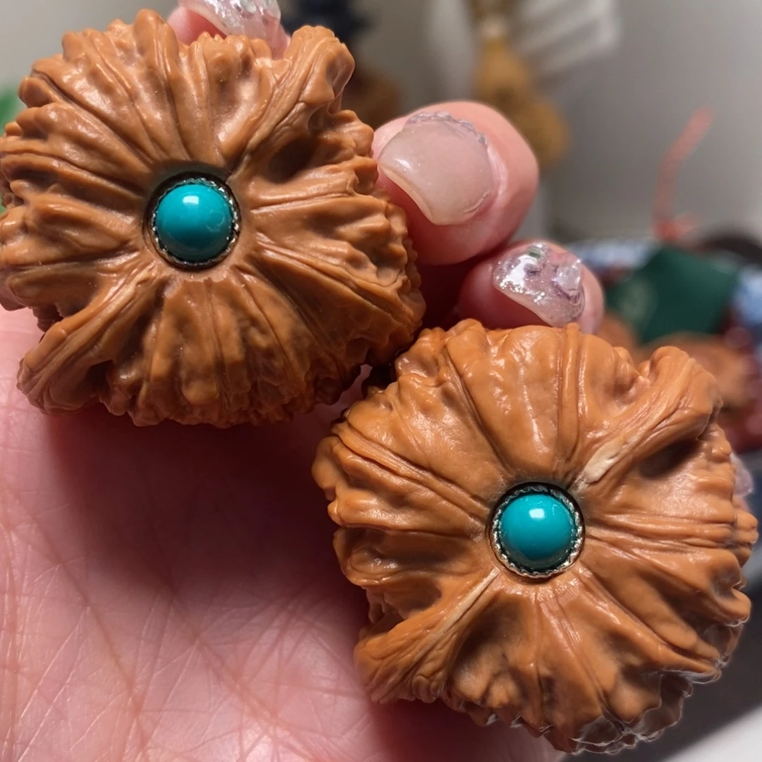 把件文玩核桃40尺寸白狮子