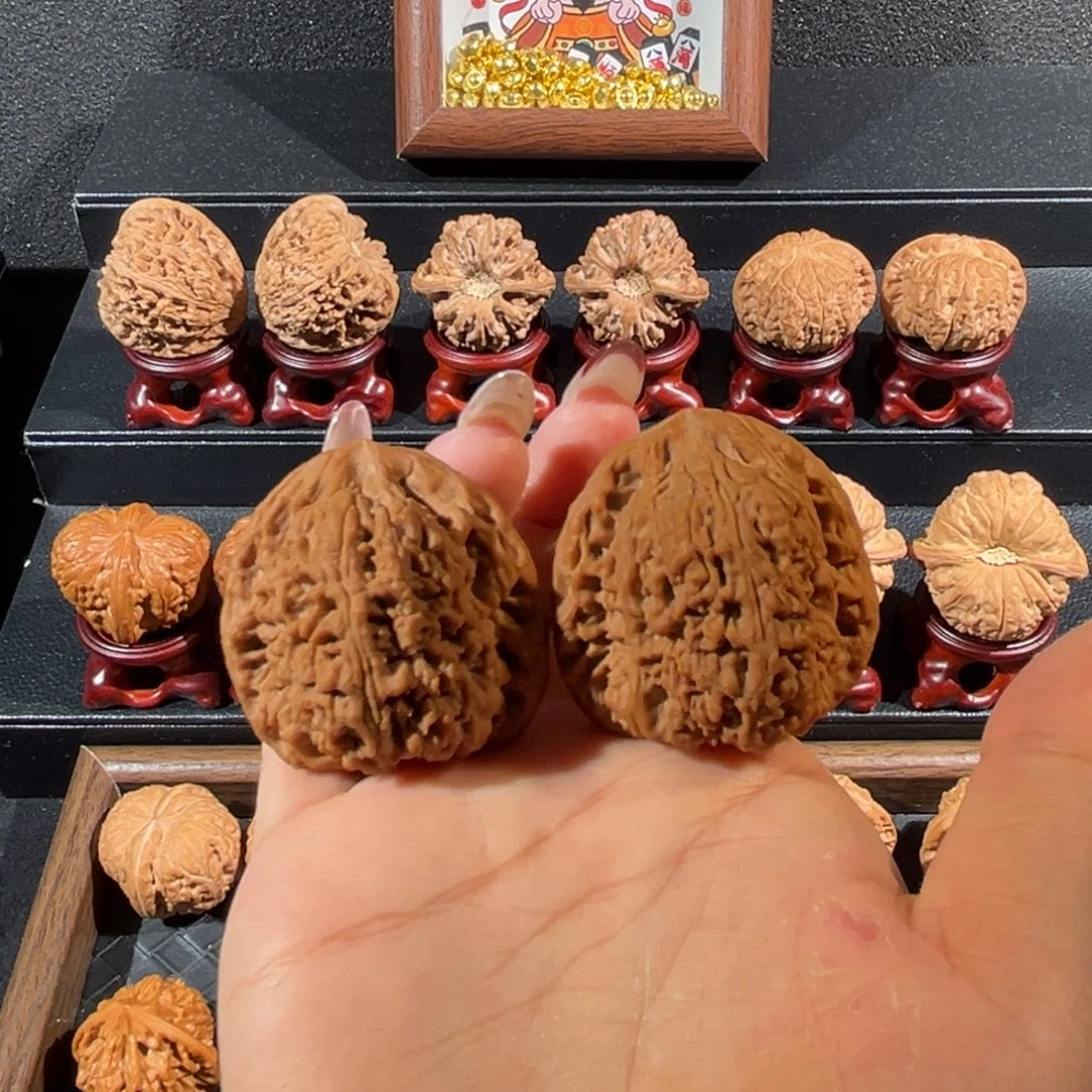 文玩核桃把件高桩南将石40+