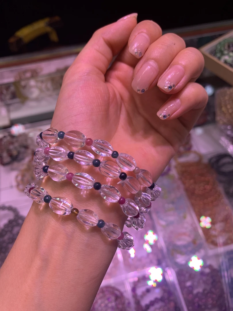 不锈钢仿珍珠手链  【蕙子严选】XJG 3535新款百搭白色拼接彩色手链