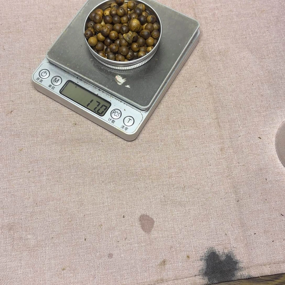 安***头木奇楠原材料散圆珠17克卡7