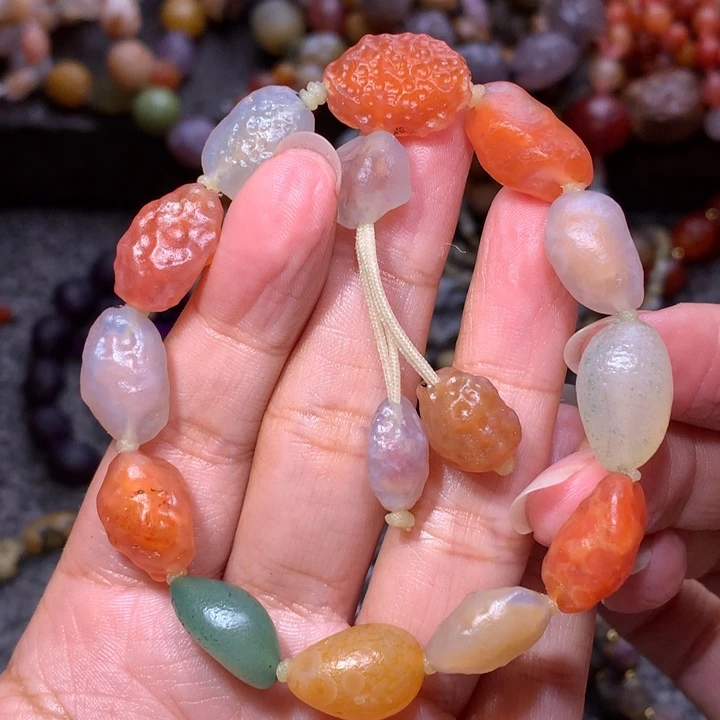 玛瑙/玉髓未镶嵌珠宝半成品零*七