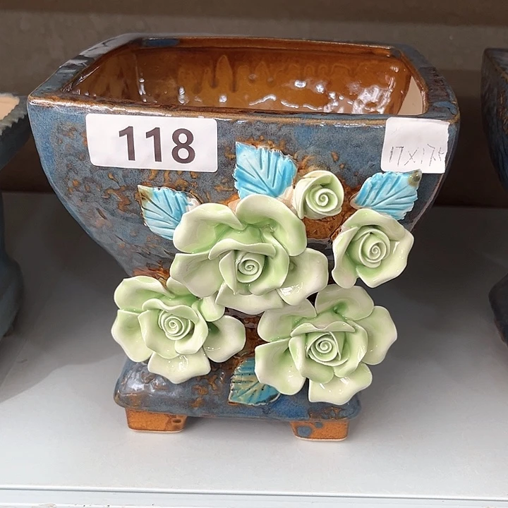 紫砂花盆粗陶材质多肉花盆