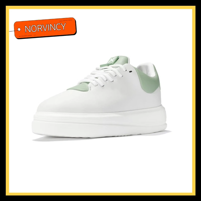 诺凡希厚底小白鞋男秋款新款爆款增高鞋小众原创潮牌休闲运动白色