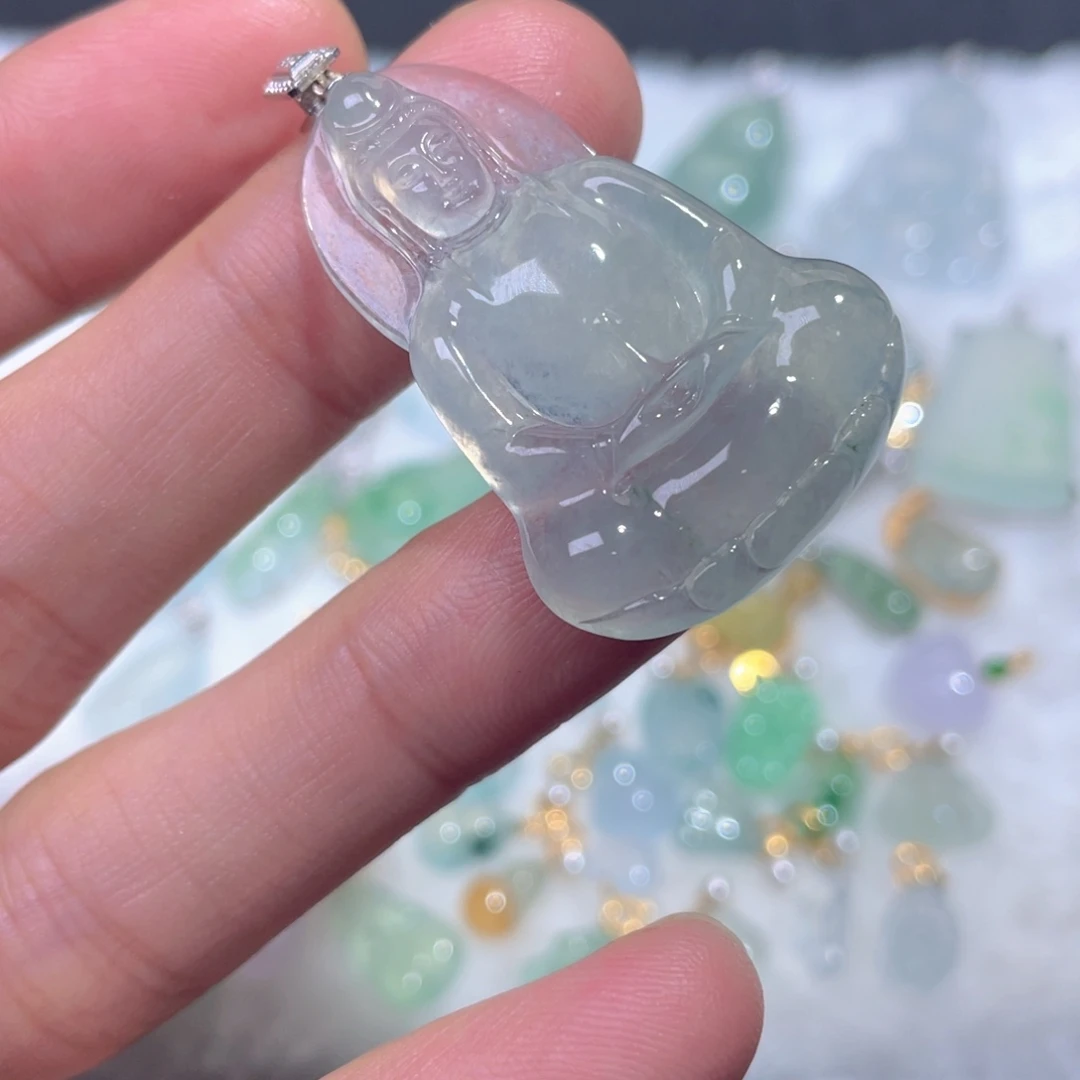 颈饰18K金镶嵌翡翠翡翠