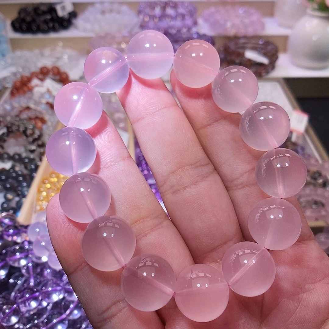 手链未镶嵌水晶马粉全净体15.5mm