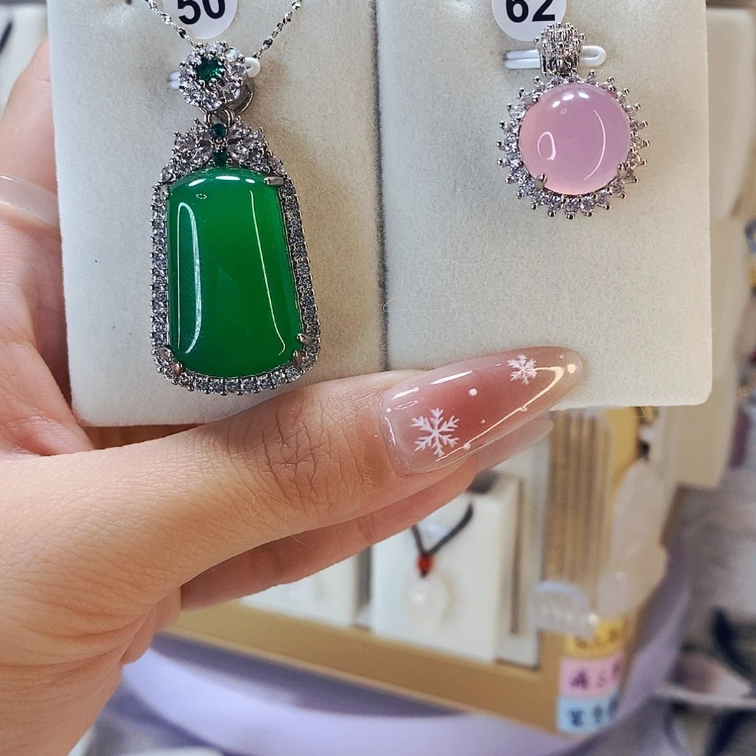 玛瑙/玉髓项链未镶嵌当**心