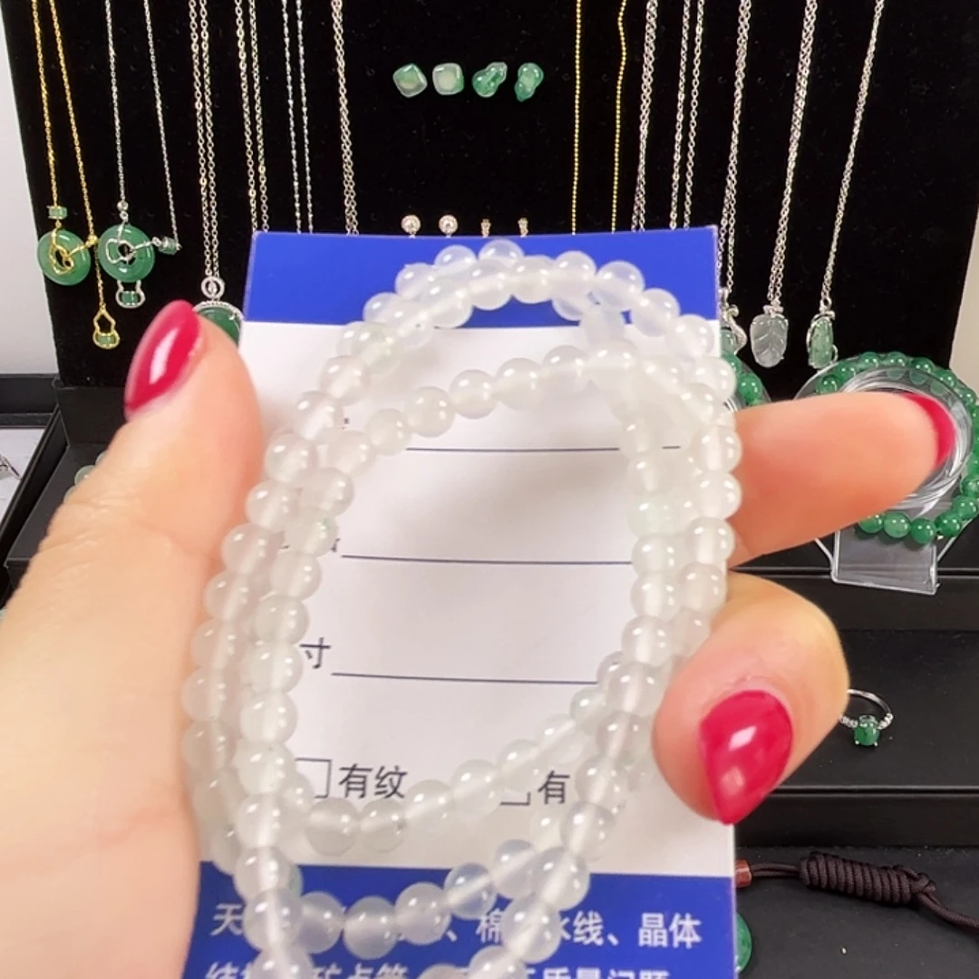 石英质玉（非洲翠）未镶嵌手链