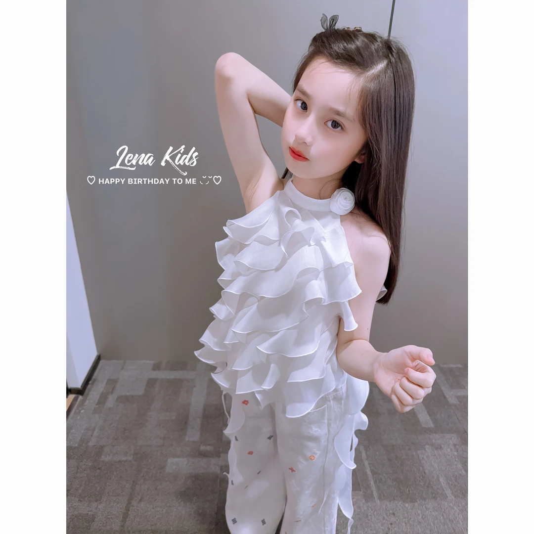 【现货】PP·Twinkle【超仙水母上衣·大牌风小白裤套装】25051902