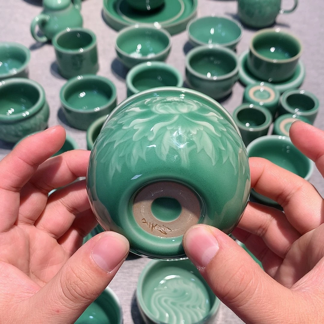 大***趣龙泉青瓷茶具杯子