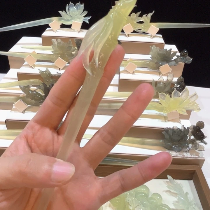 未镶嵌蛇纹石玉发簪