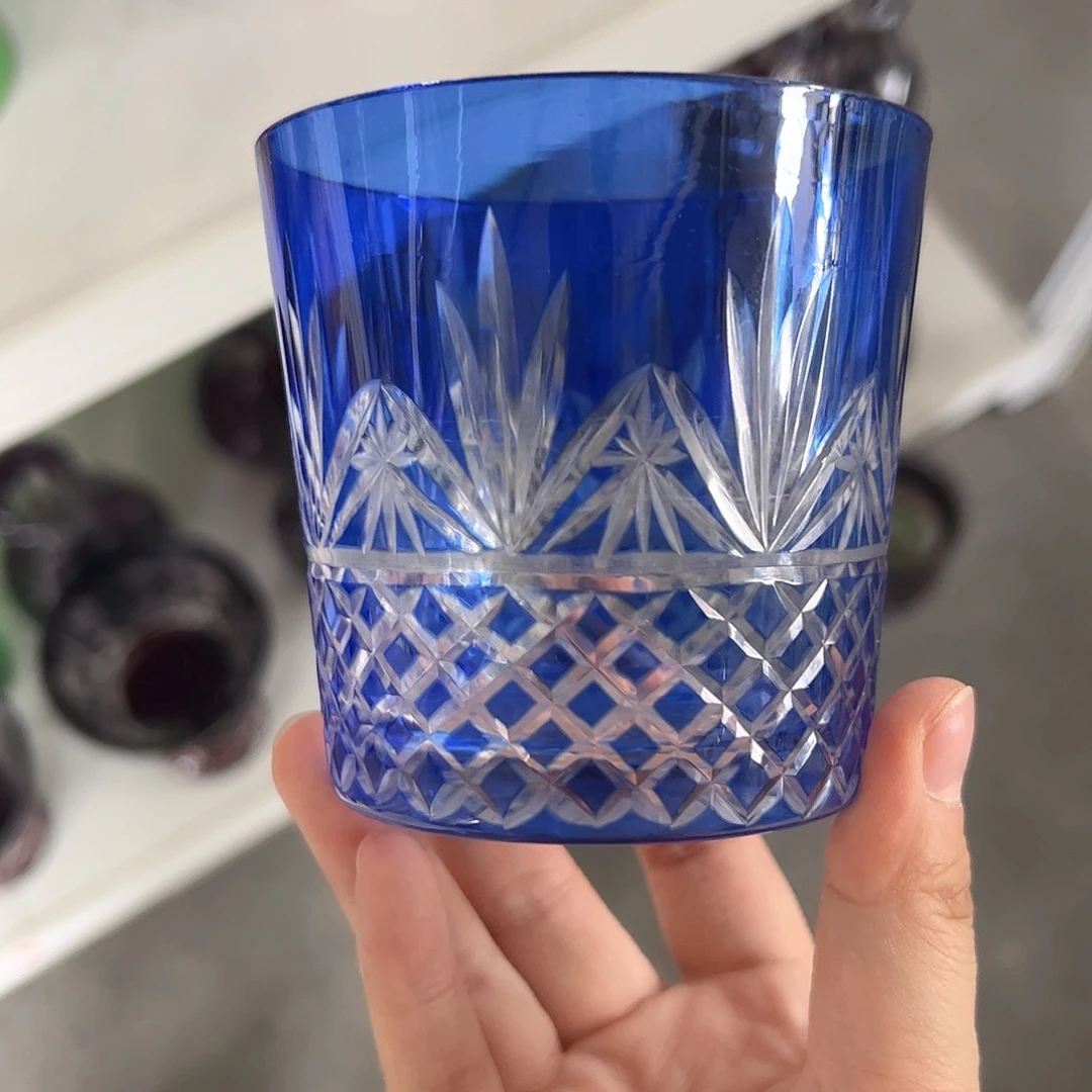 水晶玻璃高脚款微瑕一个