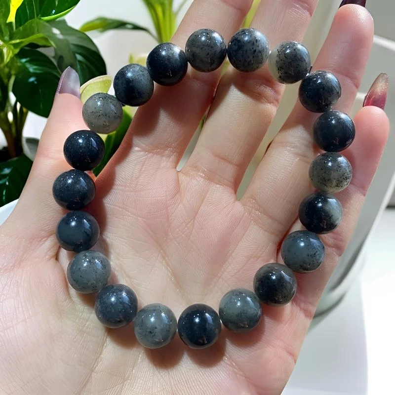 和田玉纯天然青花手串