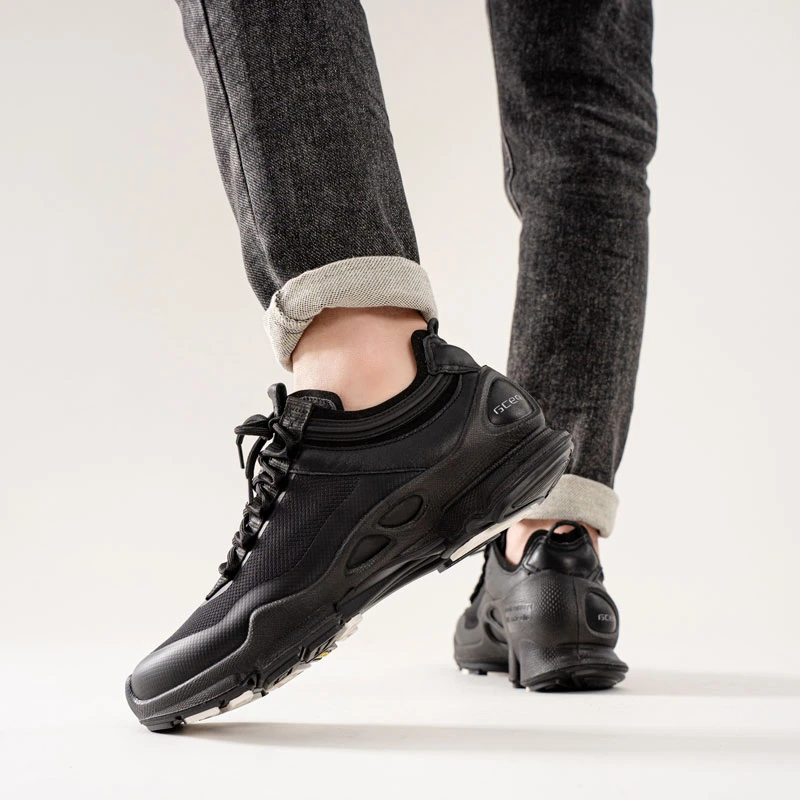 25周年男士休闲户外春秋季百搭跑步鞋真皮防滑男鞋透气运动鞋