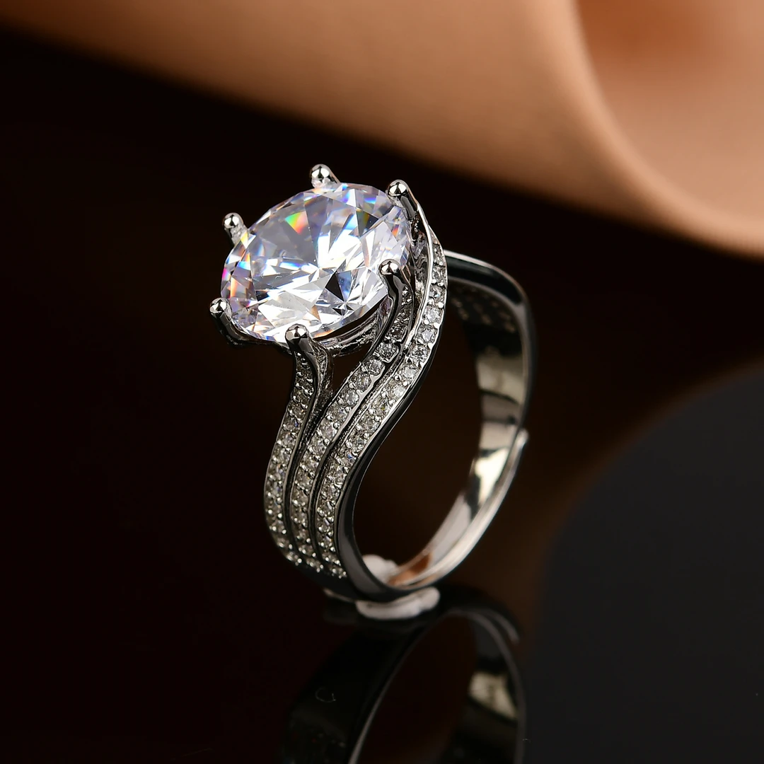 [南非甄选】 NFZX 高端定制 LC-003 三世情缘白色戒指 5