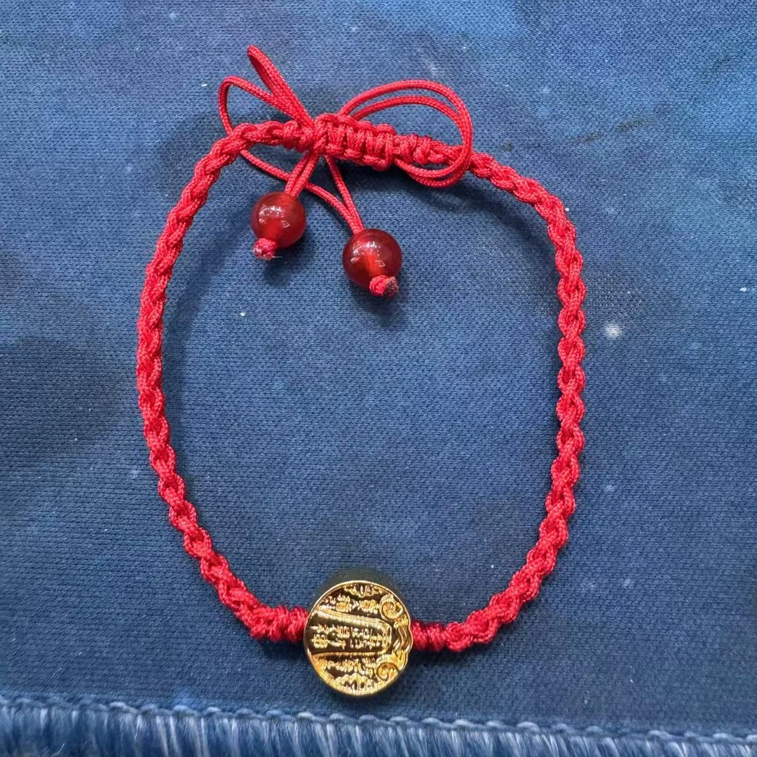 【SG】足金五路财财玛瑙手绳