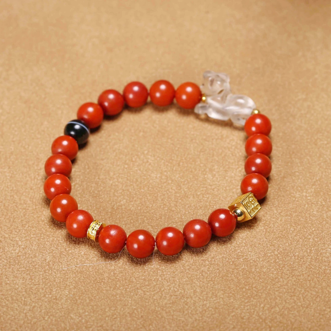 十九世纪/南红玛瑙手串/JZYM25020508/收藏/【济文阁】