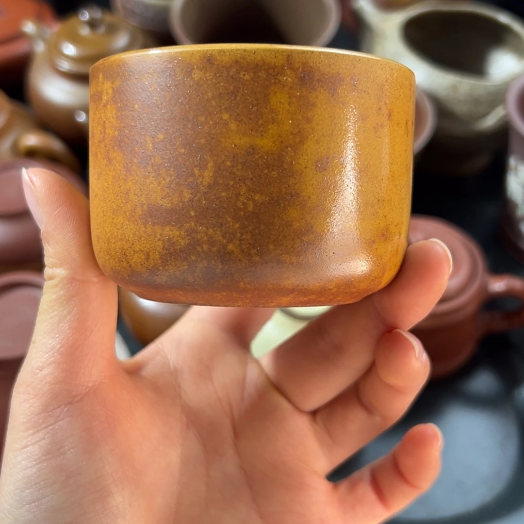 茶杯紫砂柴烧主人杯