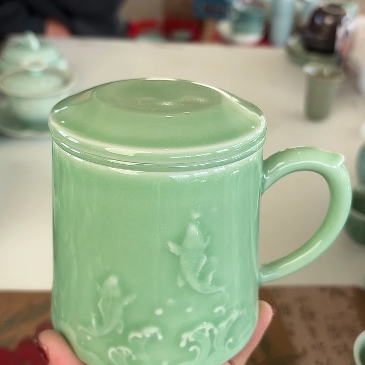 龙泉云间青瓷小米茶器